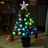 Decorazioni natalizie 100-240V Albero artificiale Lampada Luce Decorazioni per la casa Vaso colorato Rosa Glowing Star Cristmas Regalo di Natale Forniture per festival