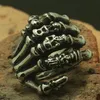 Men Boy Cool 316L Stainless Steel Skull fingers Ring Rock Party Band Biker Good Gift273E2190346