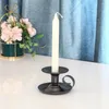Bougeoirs support en fer créatif rétro chandelier conique avec poignée pour table de mariage fête de noël décor à la maison
