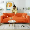 Chair Covers Orange Stretch Velvet Sofa Slipcover Elastic For Living Room Funda Couch Cover Home Decor 1/2/3/4-seater