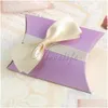 Gift Wrap Gift Wrap 100Pcs/Lot New Style Pillow Shape Boxes Candy Box For Wedding Party Favor Decor Paperboard / Pvc /Brown Kraft Dr Dhtwb