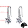 Charm Smyoue 05CT 5mm 100% Genuine Drop Earrings for Women D Color Snowflake S925 Sterling Silver Wedding Jewelry 221119