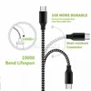 Nylon gevlochten kabels voor smartphone oplaadsnoer 3ft 6ft 10ft snelle oplader 2.4a mobiele telefoon USB Charger Data Cable