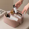 Casos de bolsas de cosméticos viagens de couro PU grande para mulheres organizador de alta capacidade de maquiagem bolsa de armazenamento para a caixa feminina 221119