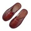 Slippers Men tamanhos grandes casa de couro de vaca coberta para homens chinelos baotou mulheres anti deslizamento de luxo de luxo sapatos planos j220716