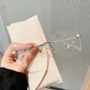 サングラスフレームリムレススクエア透明メガネ女性抗青色光コンピュータ Vintgae ブランドデザイナーフレームレス眼鏡アクセサリー