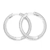 Réel Sterling Silver Moments Charm Hoop Boucle D'oreille avec Boîte D'origine pour Pandora Bijoux Femmes Mariage Petite Amie Cadeau Cercle Boucles D'oreilles Usine en gros