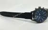 Men 's Super AZ Factory Top Edition Asia 7750 Valjoux 자동 크로노 그래프 블랙 세라믹 케이스 세트 가죽 스트랩이있는 43mm 손목 시계