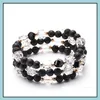 Beaded Perfect Gift For The Person You Love Natural Square Crystal Winding Bracelet Fashion Lava Stone Women And Men Drop Delivery J Dhqfg