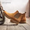 Boots DECARSDZ Men Leather Shoes Fashion Chelsea boots Comfy Casual 221121