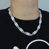 5A cristal broche cubain lien chaîne Bracelet collier ensemble pour hommes garçon glacé Bling Cz Bracelet Hip Hop rappeur ensembles de bijoux
