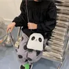 Cüzdan sevimli karikatür panda crossbody çanta çocuklar peluş zincir omuz çantaları küçük çanta para kadın kışlık koltuk altı