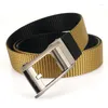 Cinture Cintura in tela unisex Design alla moda in lega girevole automatica da uomo doppio lato casual da esterno 120 cm