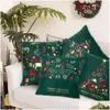 Décorations de Noël Green Stam Christmas Decoration Cotton Oreadday