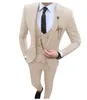 Costumes pour hommes Blazers élégants pour mariage Slim Fit 3 pièces Gris Casual Prom Tuxedos Groom Peaked Lapel Business SuitBlazerVestPant 221121