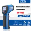 CEM DT-8855 Wireless Emission Function Two in One Infrared Thermometer Non-contact Temperature Gun USB Interface Transmission.