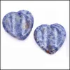 Stone Natural Howlite Heart Stones gepolijste getrumpte edelstenen liefde gesneden palm zorgen steen voor genezende reiki sieraden maken decorati dh0xc