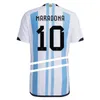 2022 Argentina Fußball Trikots 22 23 MARADONA L.MARTINEZ DYBALA TAGLIAFICO DE PAUL DI MARIA LO CELSO Aus argentinien Hemden für Fußball