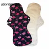 Hygiène féminine Lecy Eco Life serviettes menstruelles réutilisables pour flux abondant 1pc 13 "Flamingo imprimé nuit utiliser grande taille tissu respirant pour femmes 221121