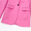 Tweedelige broek voor dames dameskleding 2022 mode solide kleur slanke pak jas temperament vrouwelijk chique blazer hoge taille broek