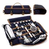 Wine Glasses Canvas Bar Tool Bag Bartender Kit Cocktail Shaker Set Portable Travel Bartending Whiskey Storage 221121