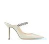 Bing Baily High Heels Pumps Dame Wanderschuhe Design Hochzeit Kleid Frauen Kristall Perle Strap Frauen Punkt Zehe Sexy