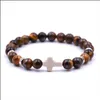 Beaded Natural Stone Bracelet Men And Women Cross Creative New Products Drop Delivery Jewelry Bracelets Dhd2Y