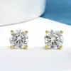 Stud -oorbellen voor vrouwen 925 Sterling verzilverd 18k gouden mode Wedding Lab Gemaakt diamanten cadeau sieraden 221119