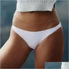 Chaînes De Ventre Simple D'été Chaînes De Ventre Sier Chaîne De Taille En Or Pour Crop Tops Femmes Mode Bijoux Drop Delivery Body Dh8Vp