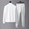 Men Women tracksuits two pieces set jacket pants with letters and strips printed #M-3XL 008