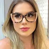 Sunglasses Frames 2022 New Fashion Patchwork Optical Anti-blue Glasses Women Vintage Leopard Computer Eyeglasses Female Oculos Spectacles T2201114