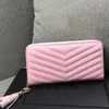 Lyxdesigners klassiska plånbok med låda högkvalitativa lady handväska flip clutch yslybag grossist