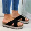 Dames zomerplatform slippers wig premium orthopedische open teen schoenen vrouwelijk vintage antislip lederen casual platform sandalen j220716