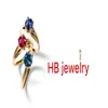 Fashion gold rings bague for lady women Party wedding lovers gift engagement jewelry With BOX314T9124117