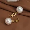Boucles d'oreilles pendantes Vintage perle d'eau douce naturelle Baroque Edison gros Grain S925 argent fête d'anniversaire femmes bijoux