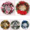 Juldekorationer 40 cm Bowknot Garland Wreath Shopping Mall El Window Pendant Decorative Door Hanging