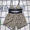 Designer Bikini Leopard Bra Shorts Set Sexy V Neck Underwear Womens Swim Trunk Fashion Crop Tops Four Folor