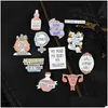 Pins Broches Citas de mujeres Poten Pins de energ￭a Botella de energ￭a Self Love The Future Es femenino Girls Support Jewelry Gift Accesso DHPQC