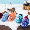 Slippers Kids Lovely Cartoon S Toddler Boys девочки девочки Пушистые теплые зимние туфли милые животные Tiger Home 221121