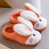 Pantofola Kawaii Cartoon Coniglio Pantofole per bambini Bambini Ragazzi Ragazze Scarpe pelose Casa coperta Caldo cotone Pantufa zapatillas 221121