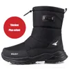 Boots Men Winter Shoes For Warm Snow Mid-calf Thick Plush Women Cotton 221119