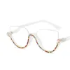 Солнцезащитные очки рамы кошачьи очки для глаз для женщин прозрачные модные бриллианты очки для Ladies Vintage Half -Frame Optical Spectacle Eyewear T2201114