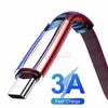 3A Zinc Alloy Fast Charging USB Phone Cables Braided Data Sync Charging Cable Line For Smartphone