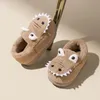 Pantoufle Antidérapant Enfants Maison Pantoufles Bébé Chaud Coton Intérieur Chaussures Hiver Dessin Animé Dinosaure Enfants Garçons Filles Flops Doux 221121