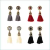 Dangle Chandelier Vintage Glitter Tassel Earrings For Women In Four Colors Are A Versatile Winter Accessory Drop Delivery Jewelry Dho9B