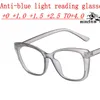 Óculos de sol Moda Cat Eye Reading Glasses Blocking Leitores de bloqueio de luz para homens Anti Glare óculos leves com caixa NX9748482