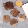Tapetes de mesa quadrados quadrados redondos de madeira copos de xícara de chá caneca de caneca de caneca de caneca de madeira de madeira para