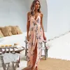 Abiti casual ZG Robe Branche Abito alla moda da donna Elegante floreale Maxi Street Compleanno sexy Vedere attraverso la passerella di alta qualità del designer