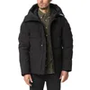 冬 Doudoune メンズダウンジャケットアウトドアコートフード付きパーカークラシック暖かい防風厚い黒パーカーネイビーブルーコートホワイトダックダウンサイズ XS-3XL