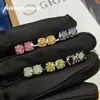 Stud Pansysen Solid 925 Sterling Silver 2CT Real Earrings for Women Wedding Engagement Fine Jewets Gifts Wholesale 221119